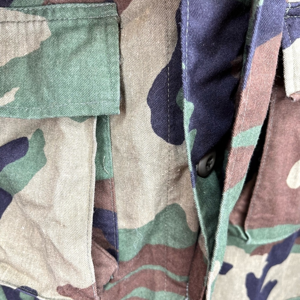 Vtg US Army Issue Combat Woodland Camouflage Field Jacket Coat Mens Small Long - Picture 10 of 13